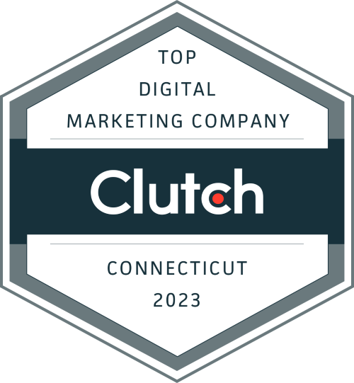Clutch.co Top Digital marketing company in Connecticut 2023 Award